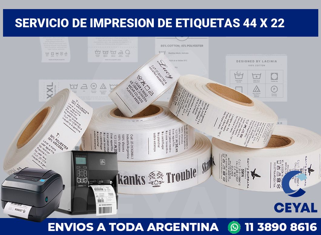 servicio de impresion de etiquetas 44 x 22