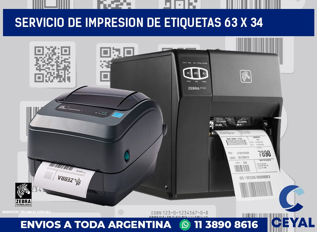 servicio de impresion de etiquetas 63 x 34