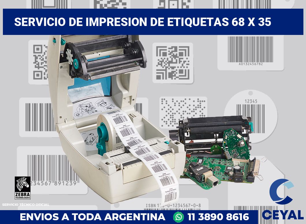 servicio de impresion de etiquetas 68 x 35