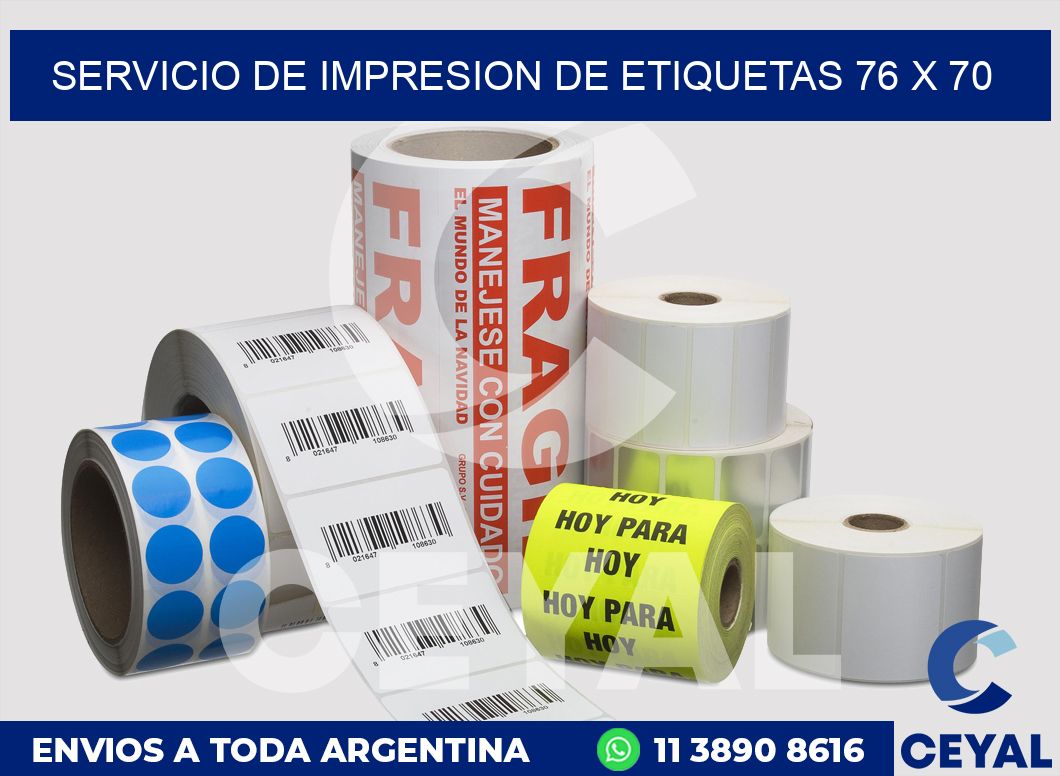 servicio de impresion de etiquetas 76 x 70