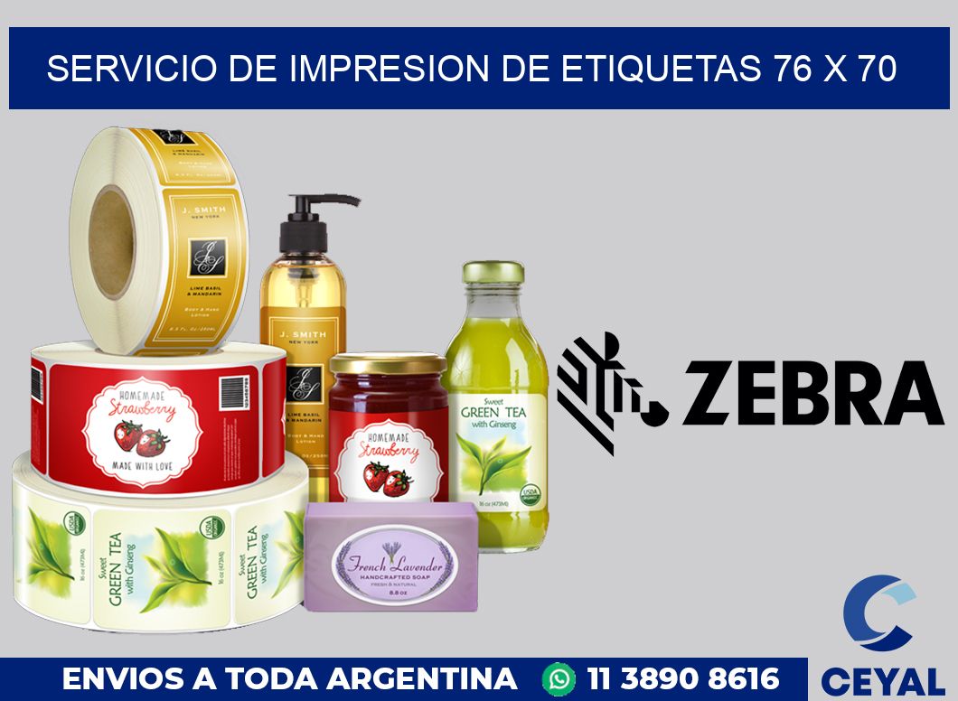 servicio de impresion de etiquetas 76 x 70