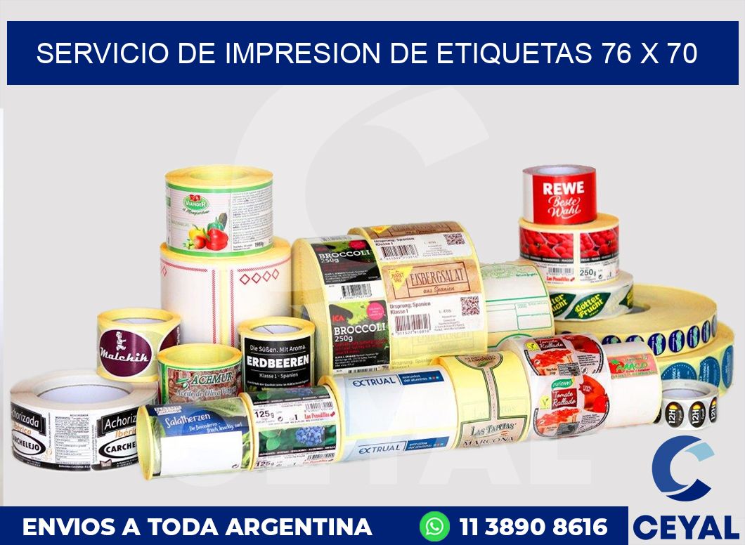 servicio de impresion de etiquetas 76 x 70