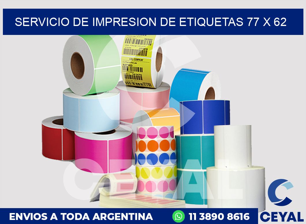 servicio de impresion de etiquetas 77 x 62