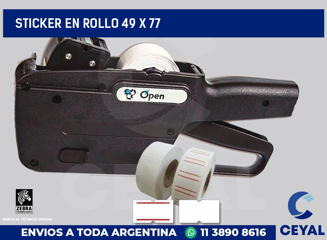 sticker en rollo 49 x 77