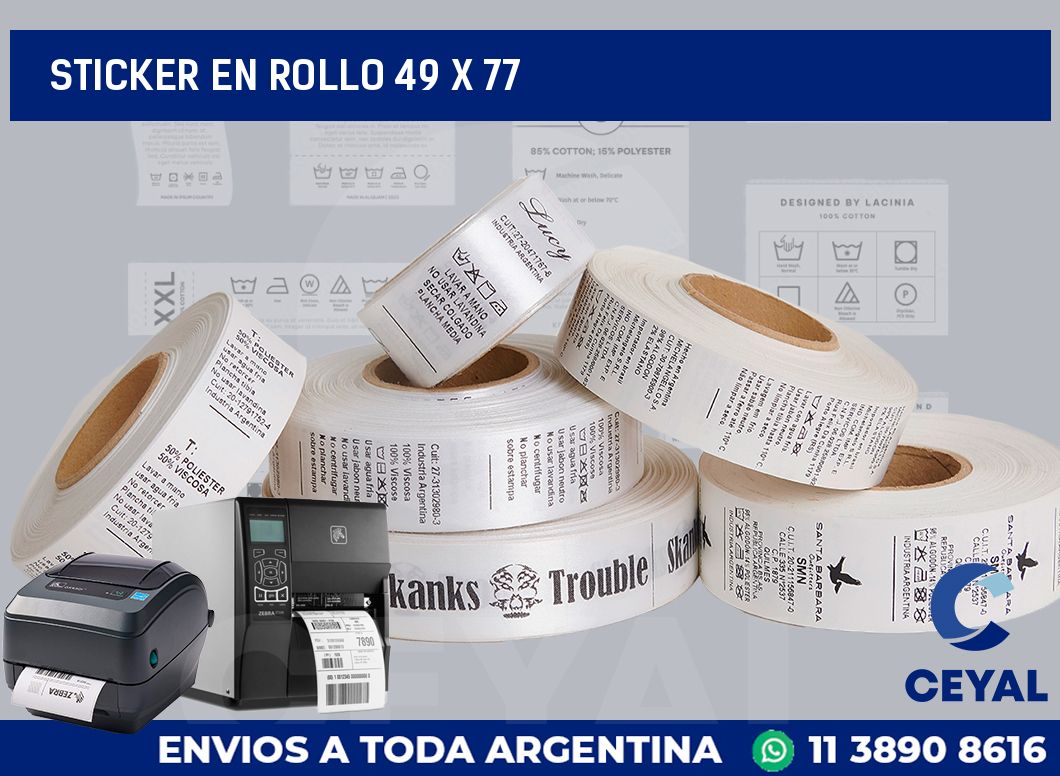 sticker en rollo 49 x 77