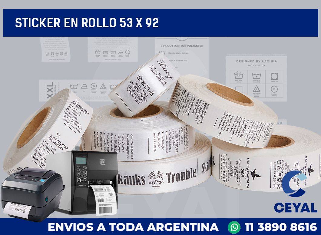 sticker en rollo 53 x 92