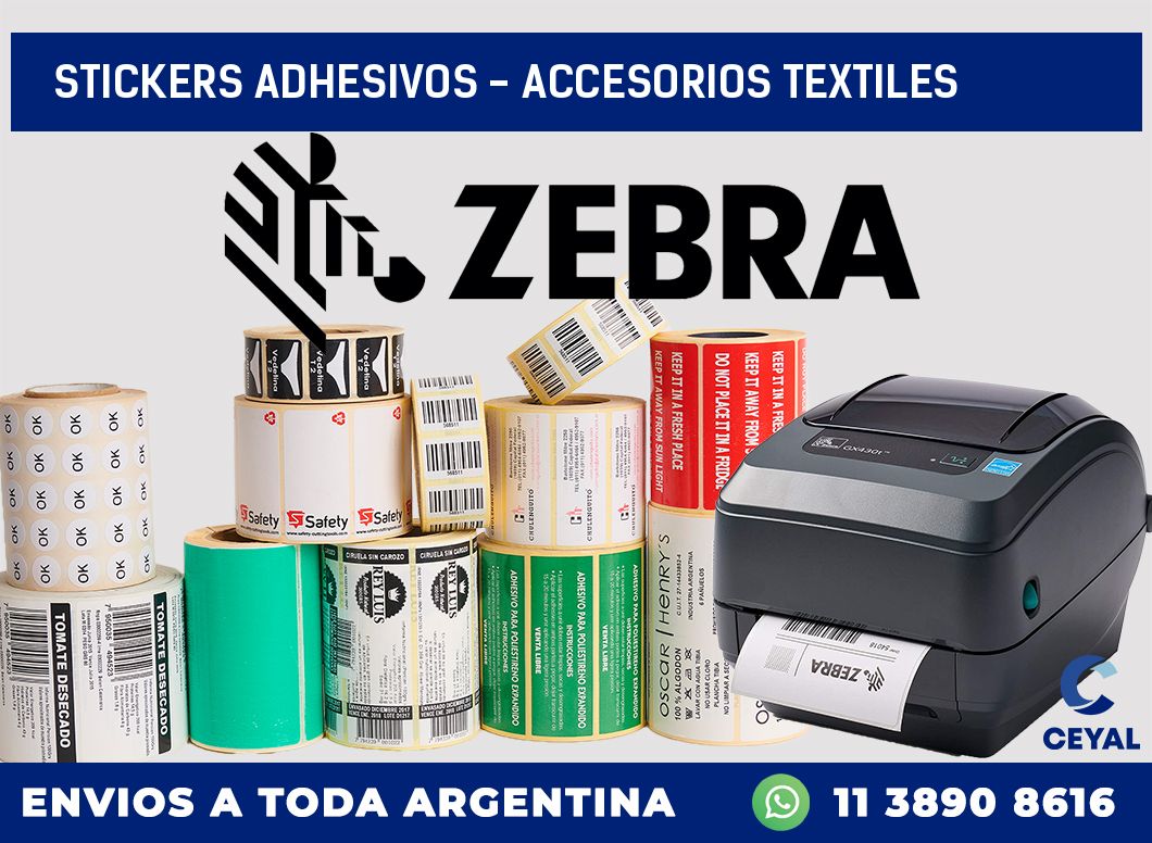 stickers adhesivos – accesorios textiles