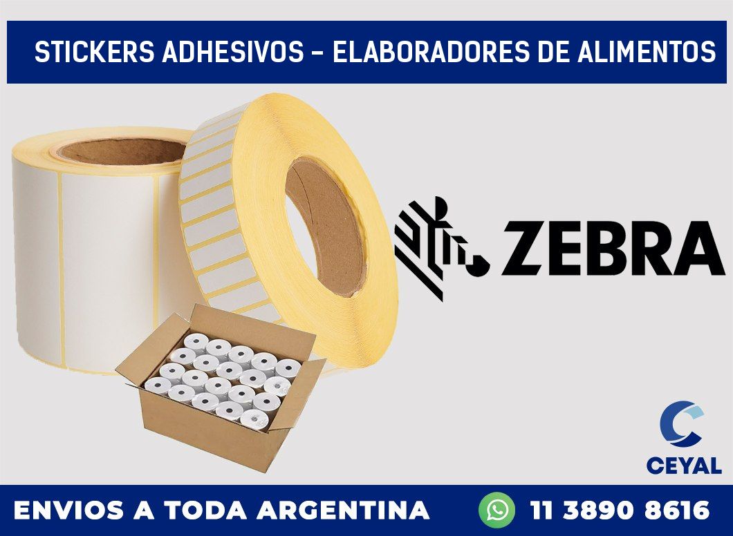 stickers adhesivos - elaboradores de alimentos