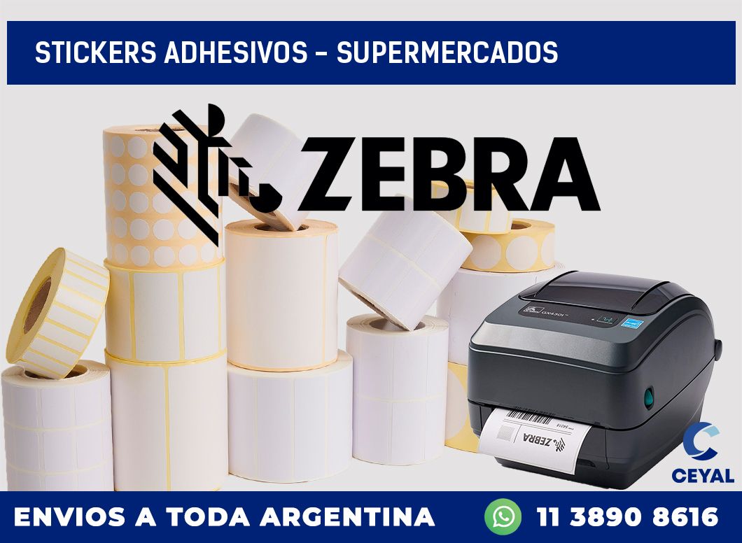 stickers adhesivos - supermercados