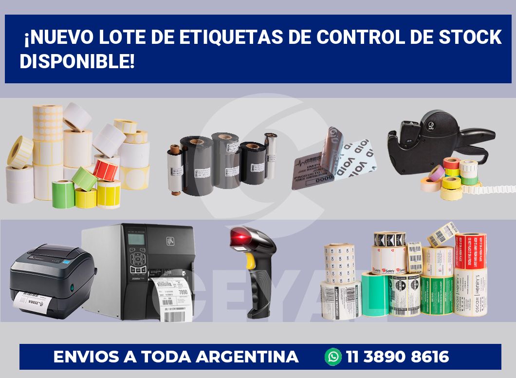 ¡Nuevo Lote de Etiquetas de Control de Stock Disponible!