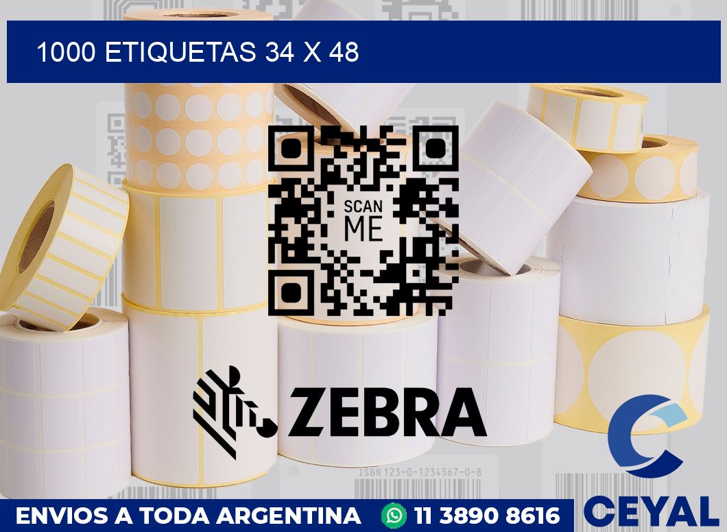 1000 etiquetas 34 x 48