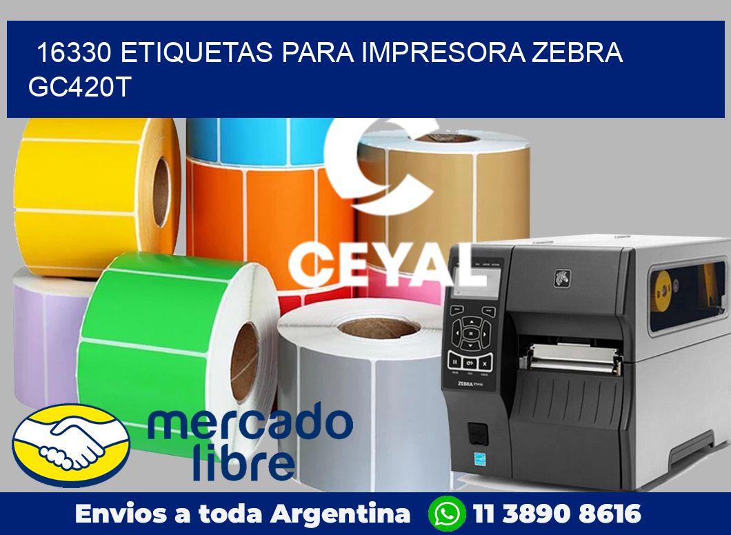 16330 etiquetas para impresora zebra GC420T