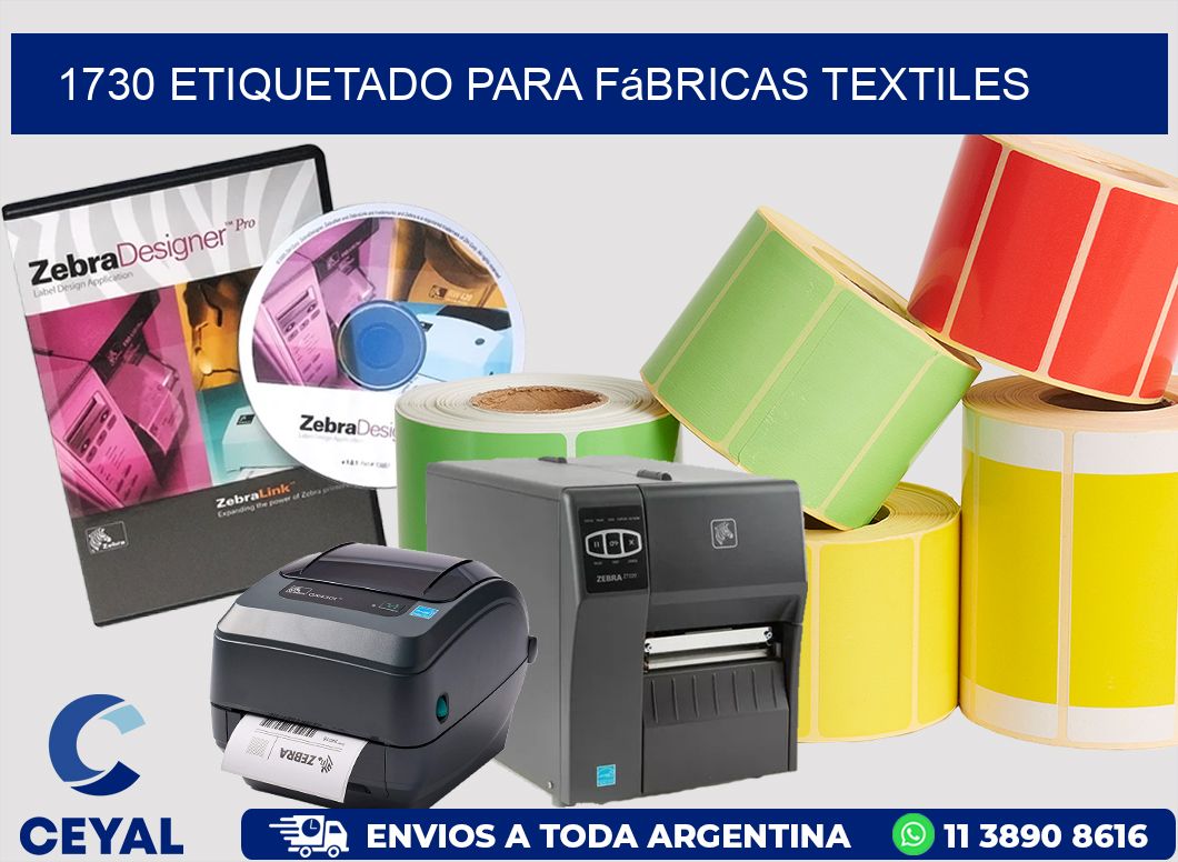 1730 Etiquetado para fábricas textiles