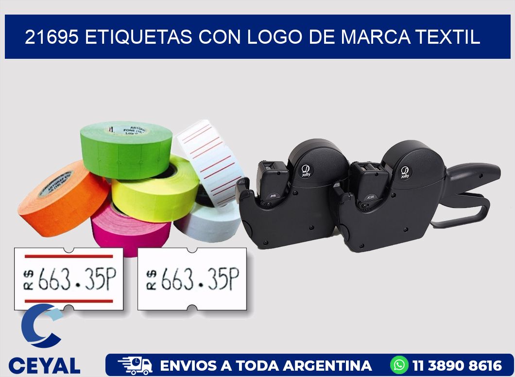 21695 Etiquetas con logo de marca textil