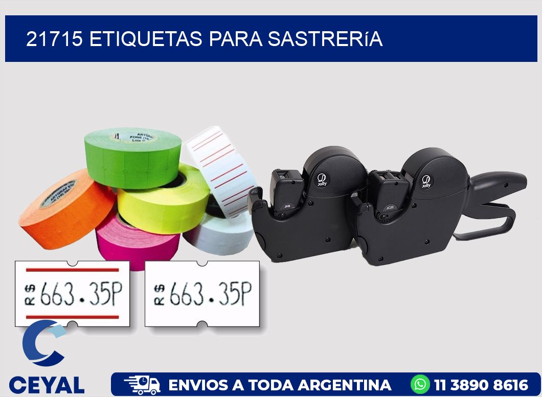 21715 Etiquetas para sastrería