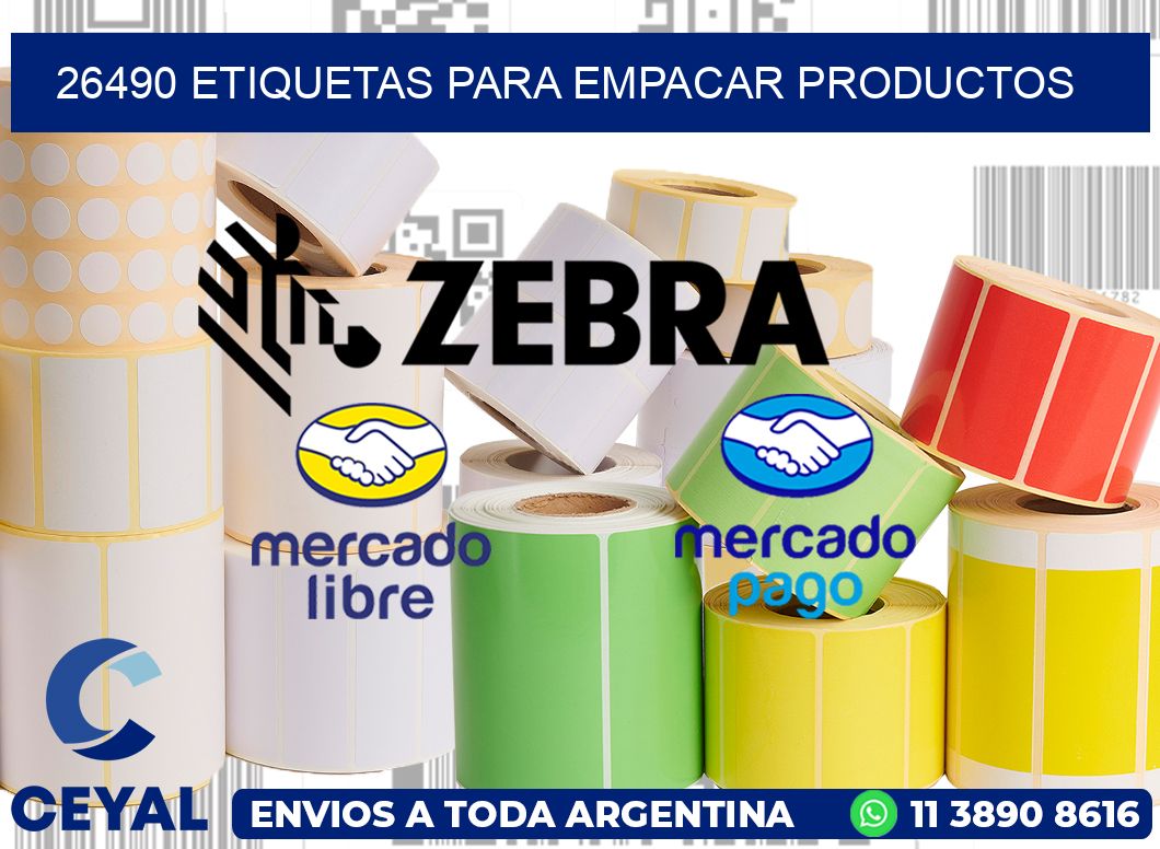 26490 Etiquetas para empacar productos