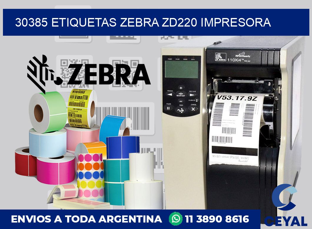 30385 etiquetas Zebra zd220 impresora