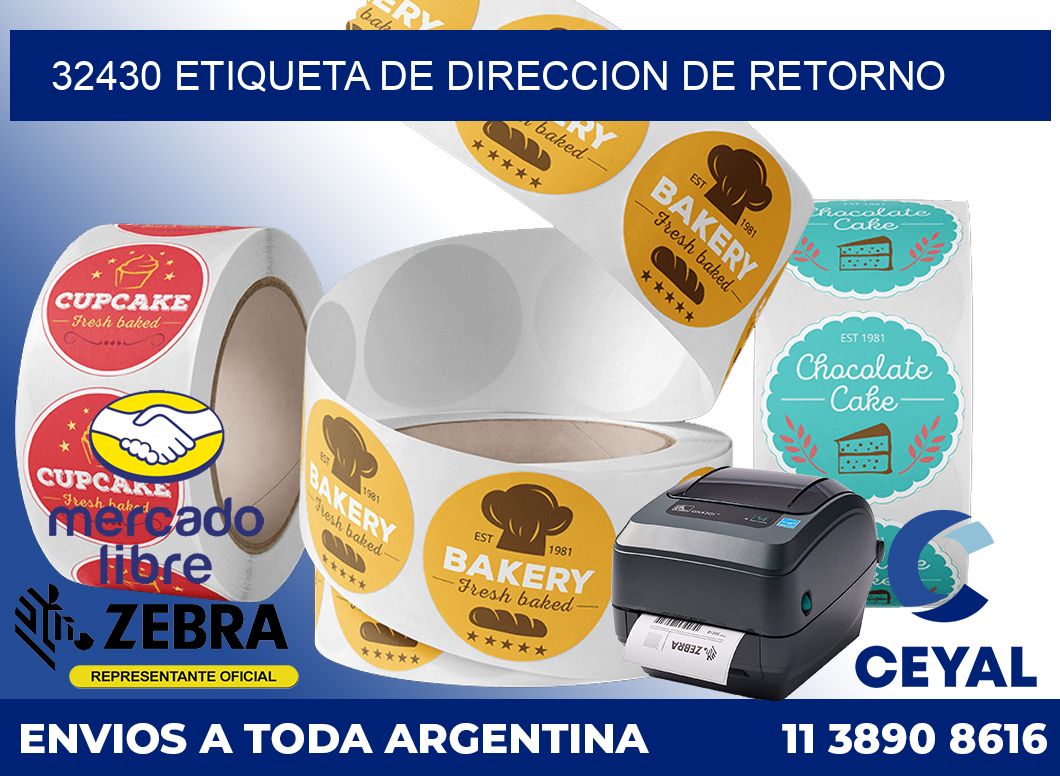 32430 Etiqueta de direccion de retorno