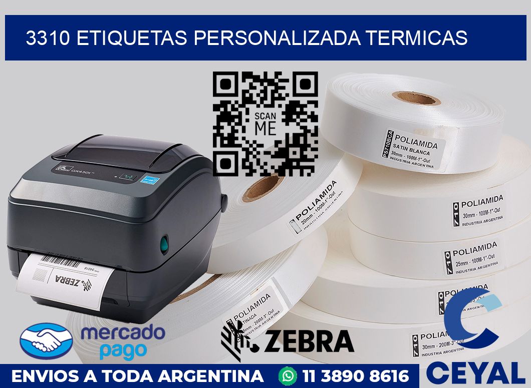 3310 etiquetas personalizada termicas