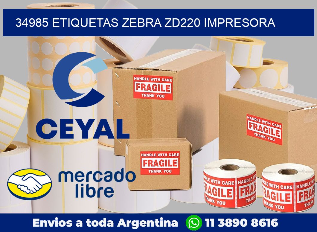 34985 etiquetas Zebra zd220 impresora