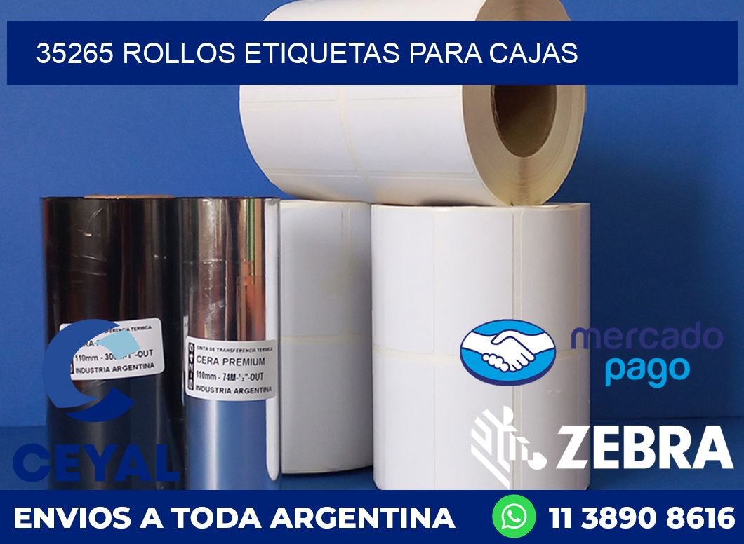 35265 rollos etiquetas para cajas