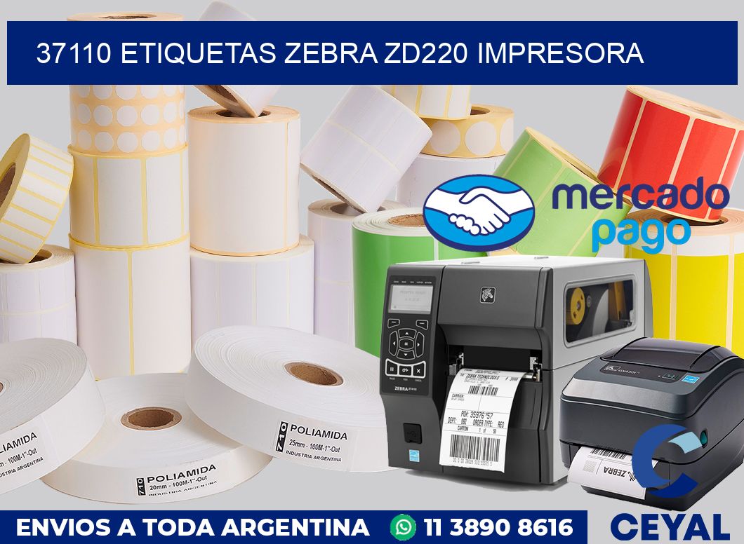 37110 etiquetas Zebra zd220 impresora