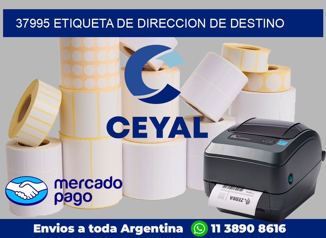 37995 Etiqueta de direccion de destino