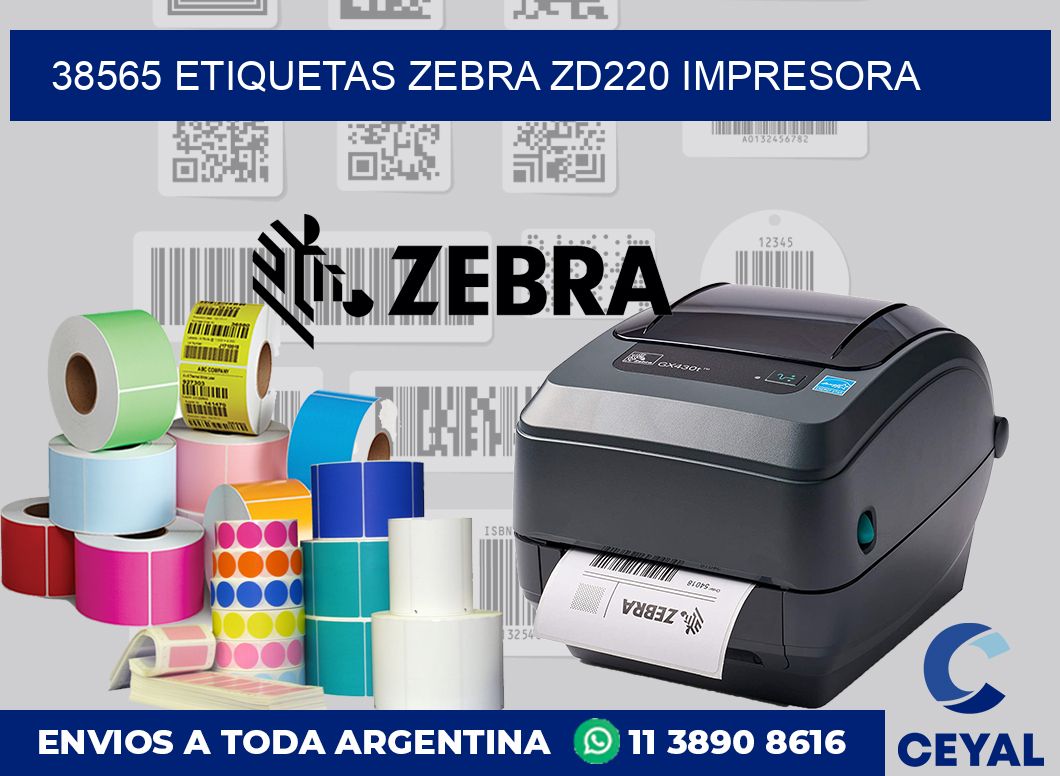 38565 etiquetas Zebra zd220 impresora