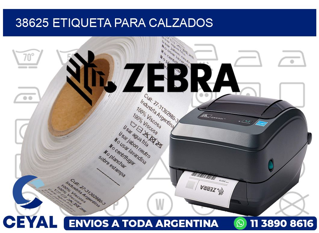 38625 Etiqueta para calzados