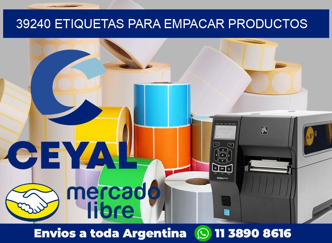 39240 Etiquetas para empacar productos