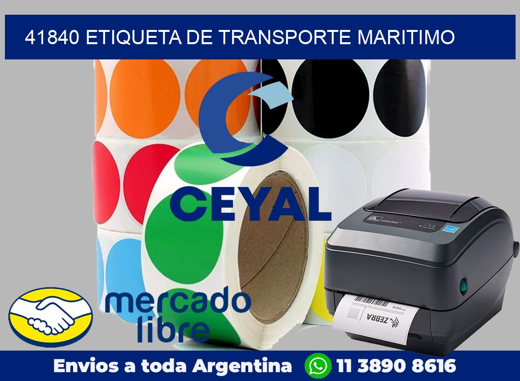 41840 Etiqueta de transporte maritimo