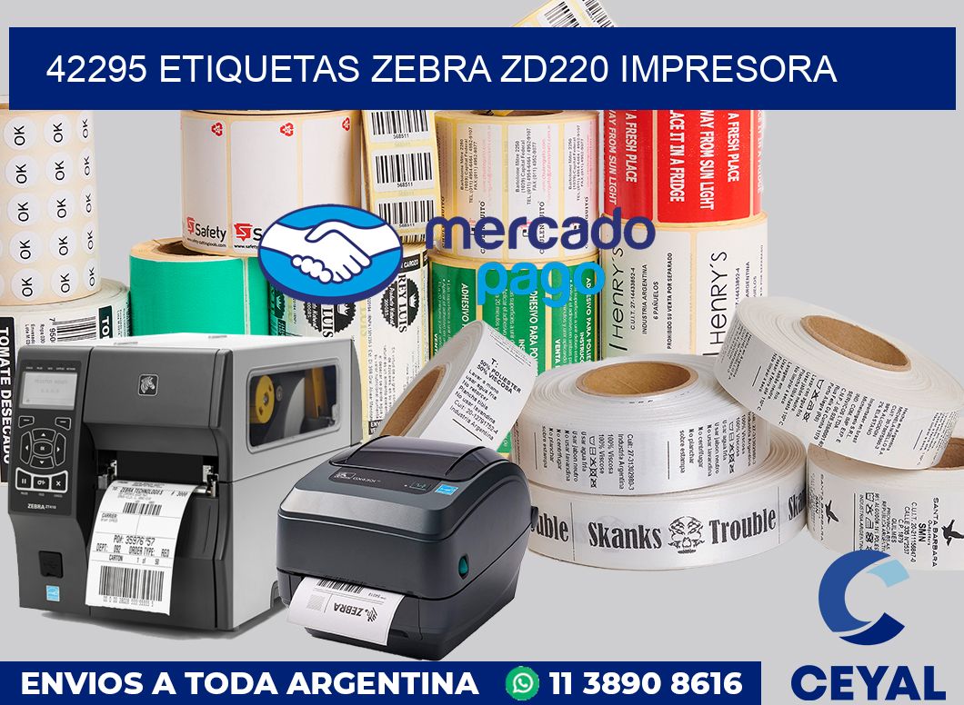 42295 etiquetas Zebra zd220 impresora