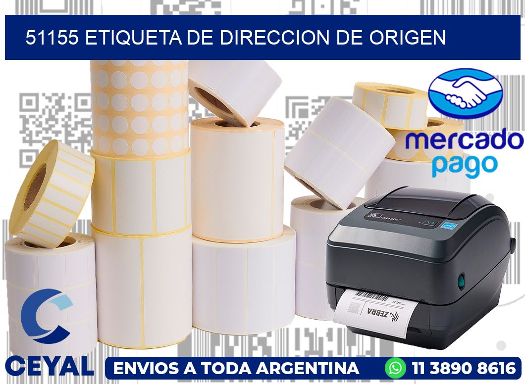 51155 Etiqueta de direccion de origen