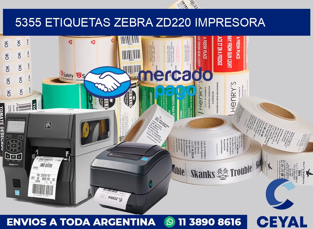 5355 etiquetas Zebra zd220 impresora