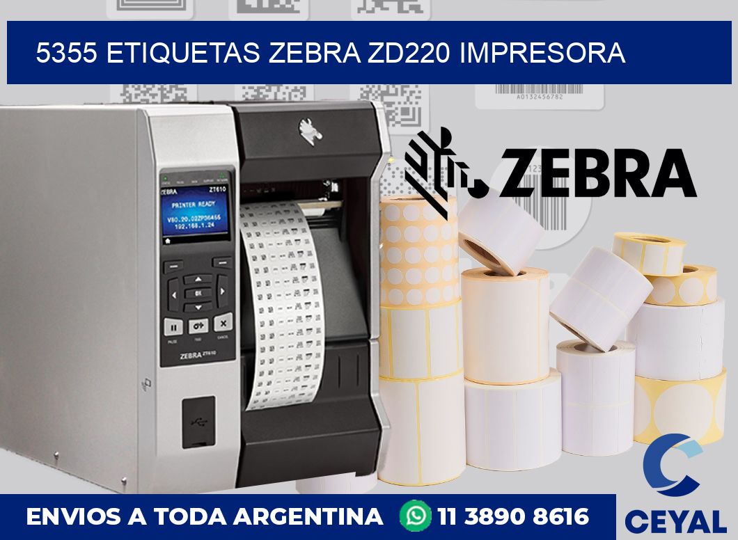 5355 etiquetas Zebra zd220 impresora