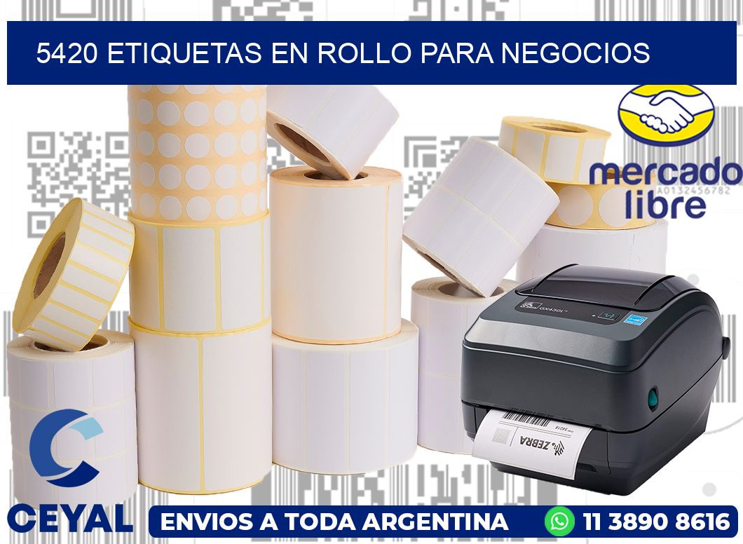 5420 Etiquetas en rollo para negocios