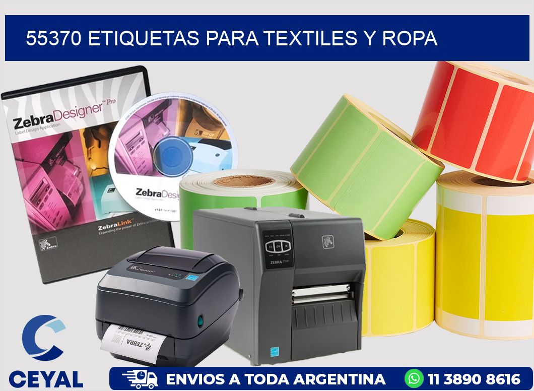 55370 Etiquetas para textiles y Ropa