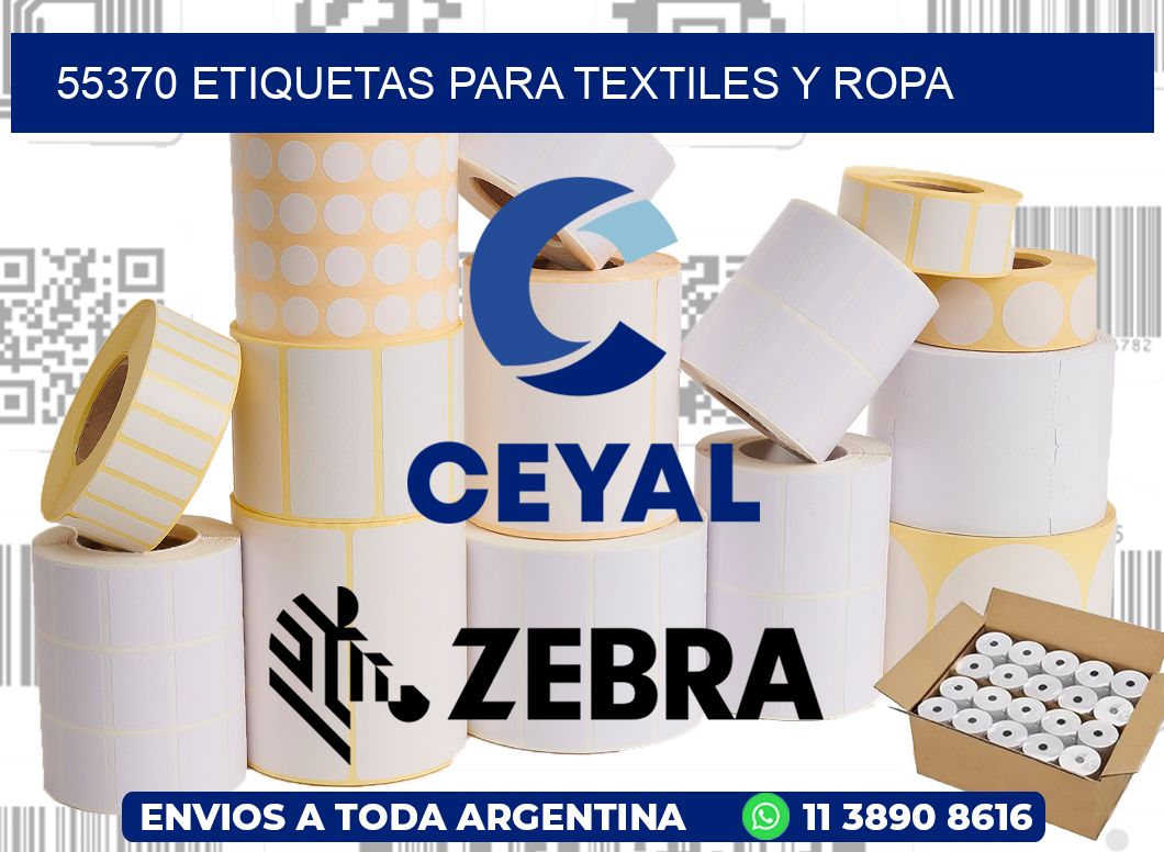 55370 Etiquetas para textiles y Ropa