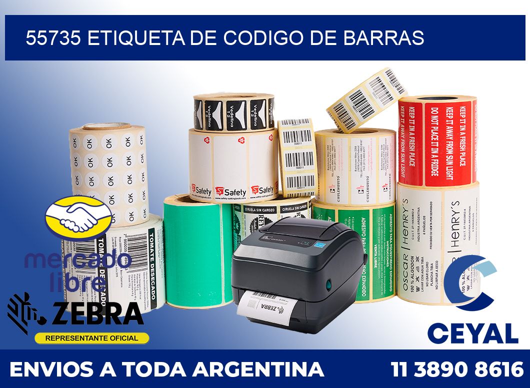 55735 Etiqueta de codigo de barras