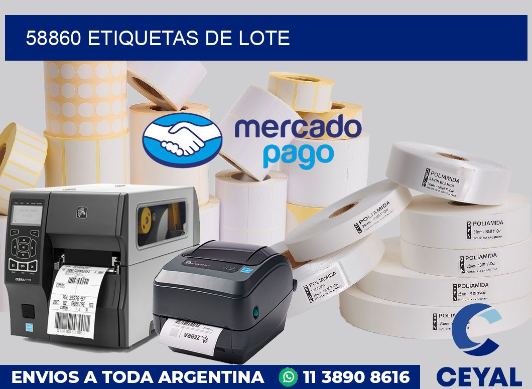 58860 Etiquetas de lote