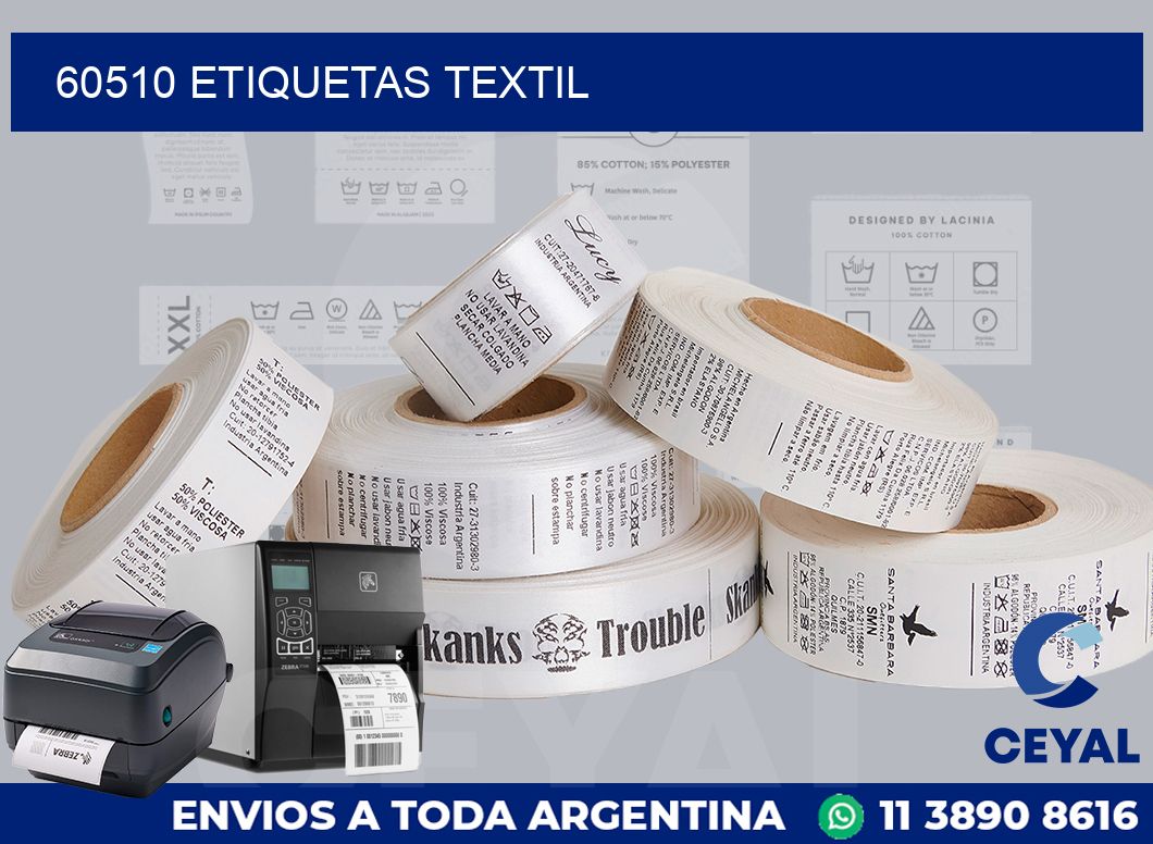 60510 etiquetas textil