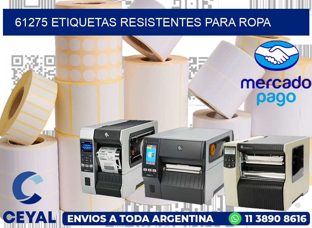 61275 Etiquetas resistentes para Ropa