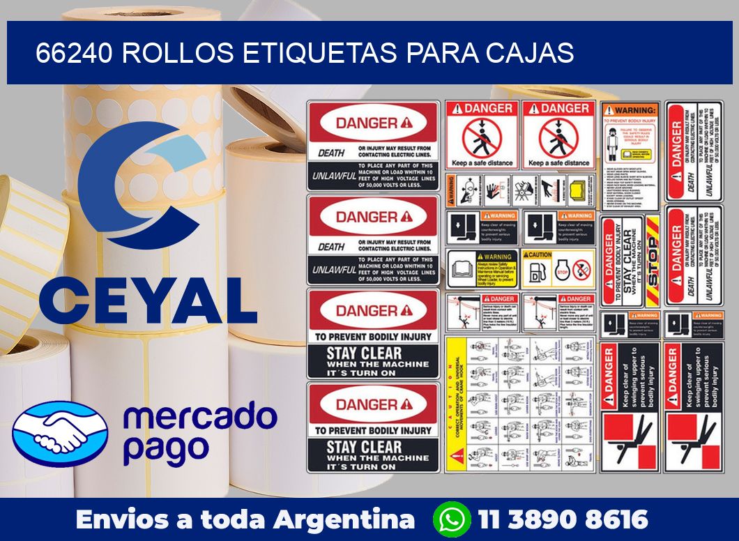 66240 Rollos etiquetas para cajas