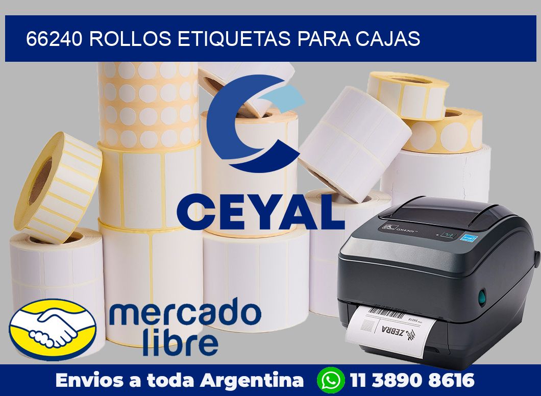 66240 Rollos etiquetas para cajas
