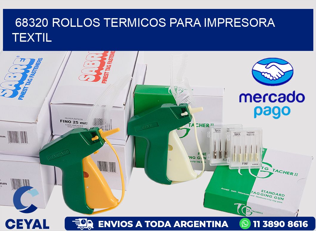 68320 rollos termicos para impresora textil