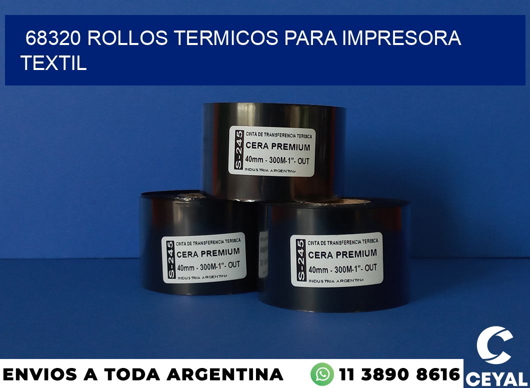 68320 rollos termicos para impresora textil