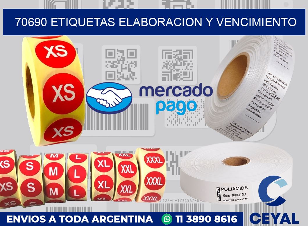 70690 Etiquetas elaboracion y vencimiento