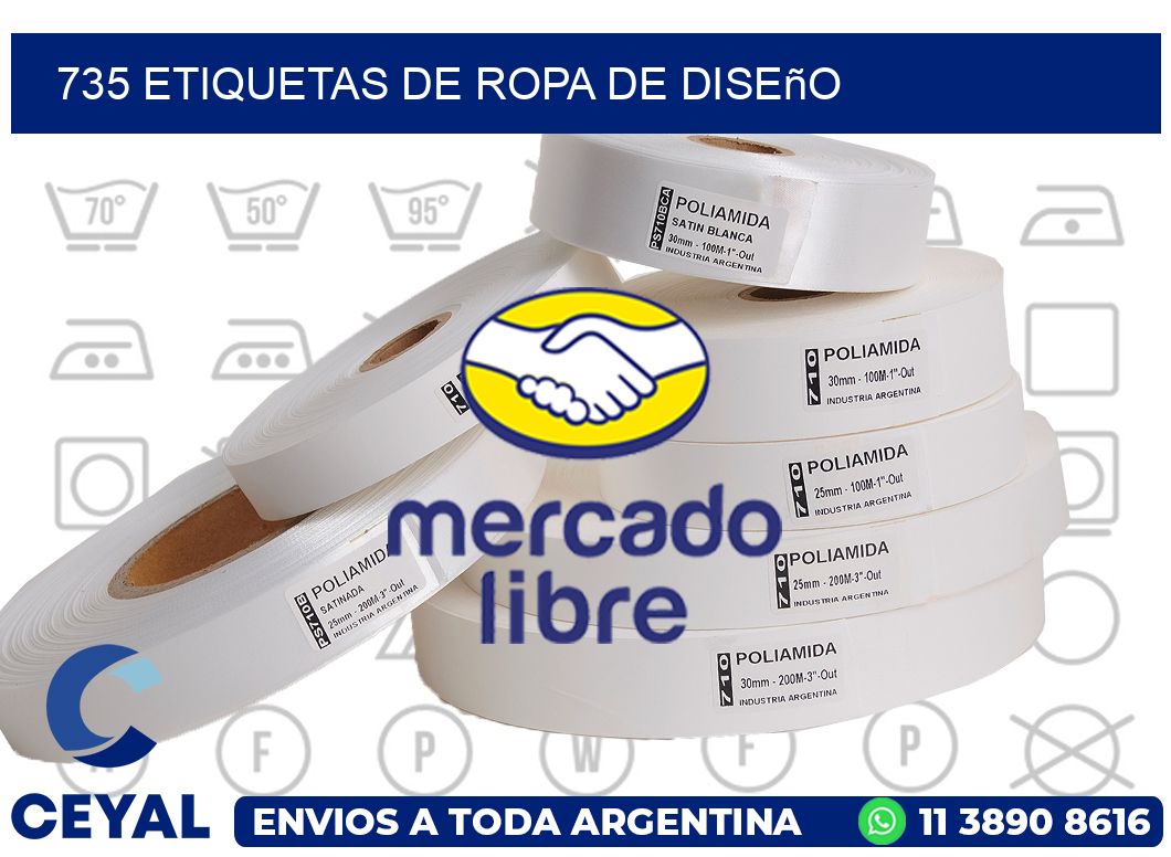 735 Etiquetas de ropa de diseño