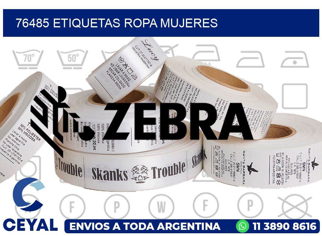 76485 Etiquetas ropa mujeres