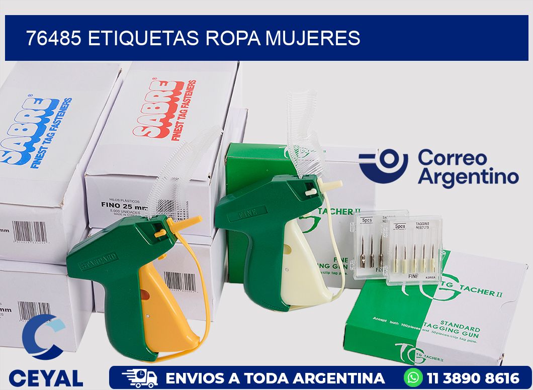 76485 Etiquetas ropa mujeres